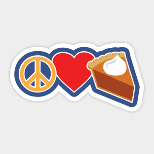 Peace Love and Pumpkin Pie Sticker